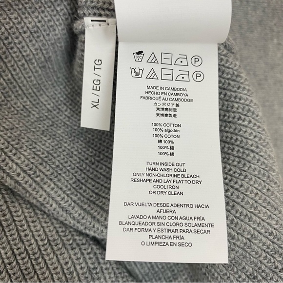 Michael Kors • Quarter Zip Grey Knit Sweater - Picture 8 of 10